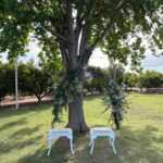 Arco decorado pampas